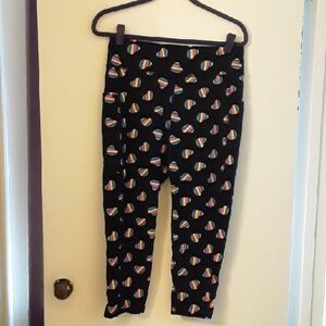 NWOT Capri w/ Rainbow Hearts